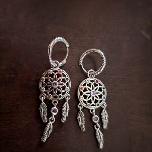 S925 Silver Dreamcatcher Earrings- New